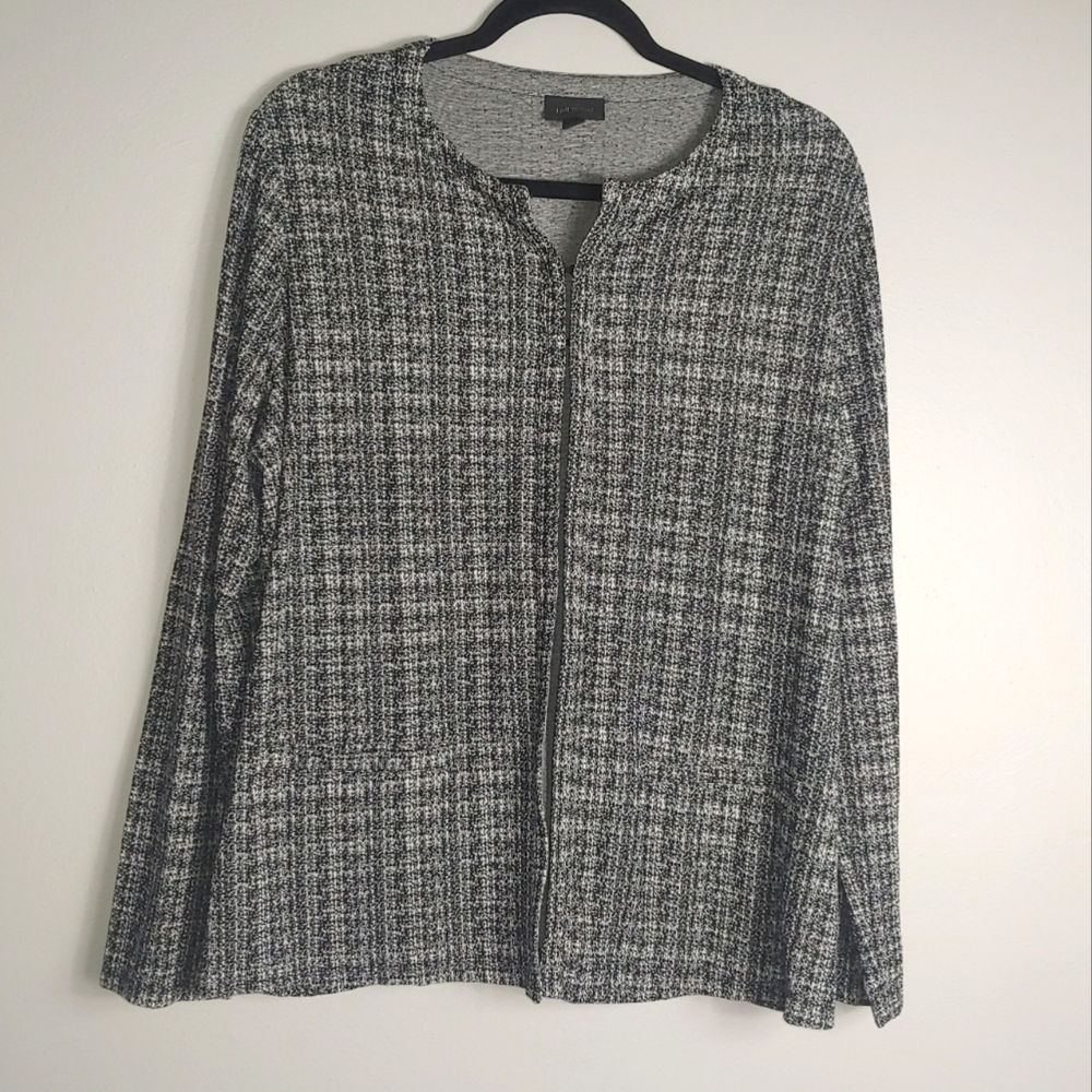 L J. Jill Wearever Collection Clasp Front Cardigan